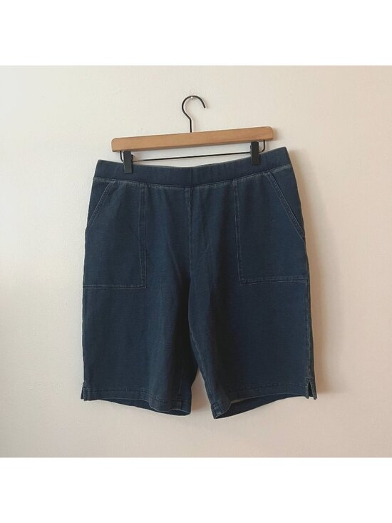 J. Jill Pants - NWT J. Jill Pure Jill Indigo Pull On Stretch Bermuda Shorts Women's Size Medium